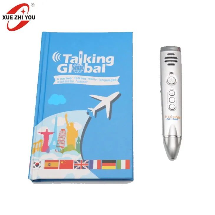 Högkvalitativ Global Talking Pen Language Learning Assistant Worldwide Läs penna inspelningsläsare med OID Sound Books